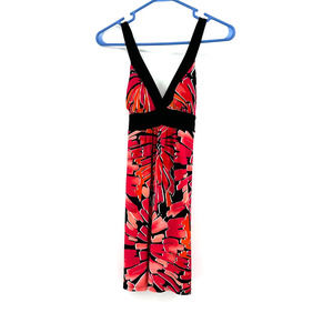 Sweet Storm size Small sleeveless dress pink black white tie‎ back